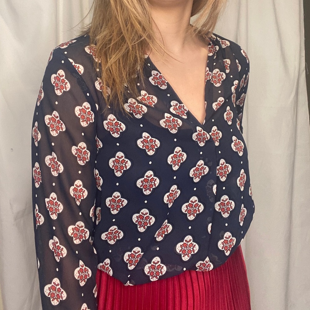 Loft button down long sleeve belt sold separately